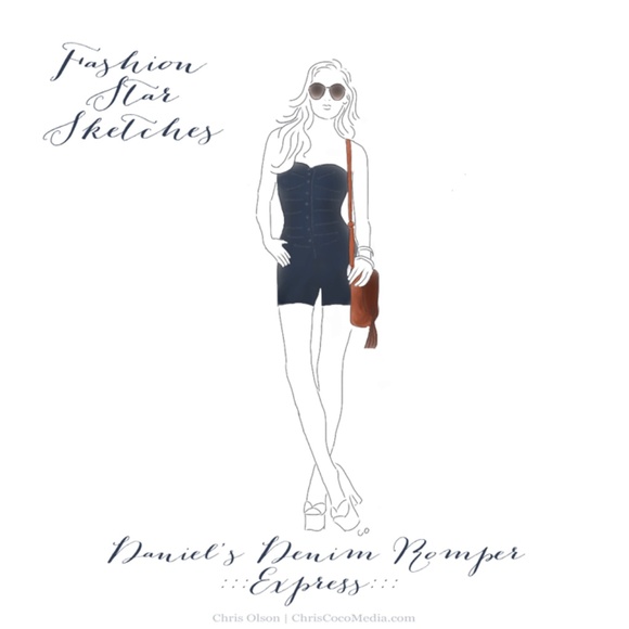 NEW EXPRESS Fashion Star Daniel Silverstein women’s denim romper 4 - Picture 4 of 17